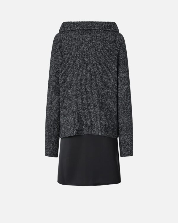 Abito bimateriale con maglione misto alpaca