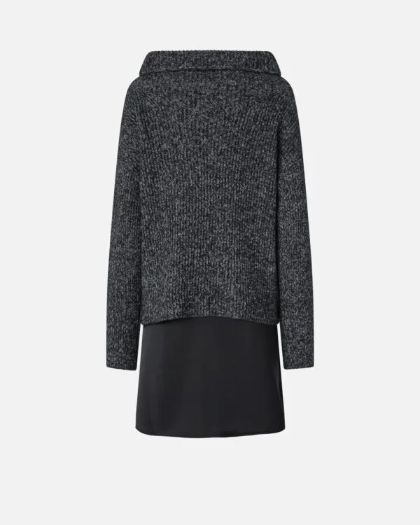 Abito bimateriale con maglione misto alpaca
