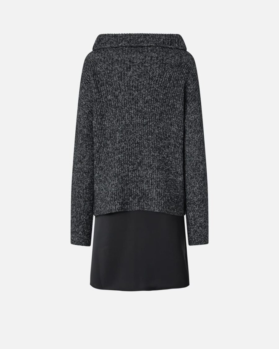 Abito bimateriale con maglione misto alpaca - immagine 2