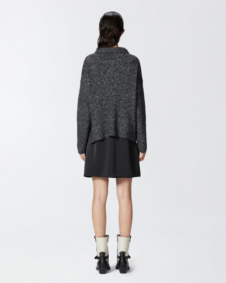 Abito bimateriale con maglione misto alpaca - immagine 5