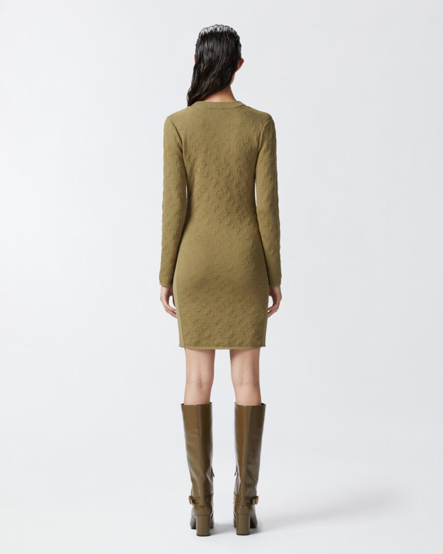 Abito cardigan in maglia jacquard logo - immagine 5