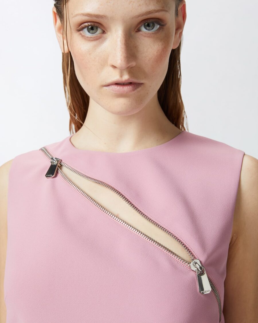 Mini dress with asymmetric zip - Image 6