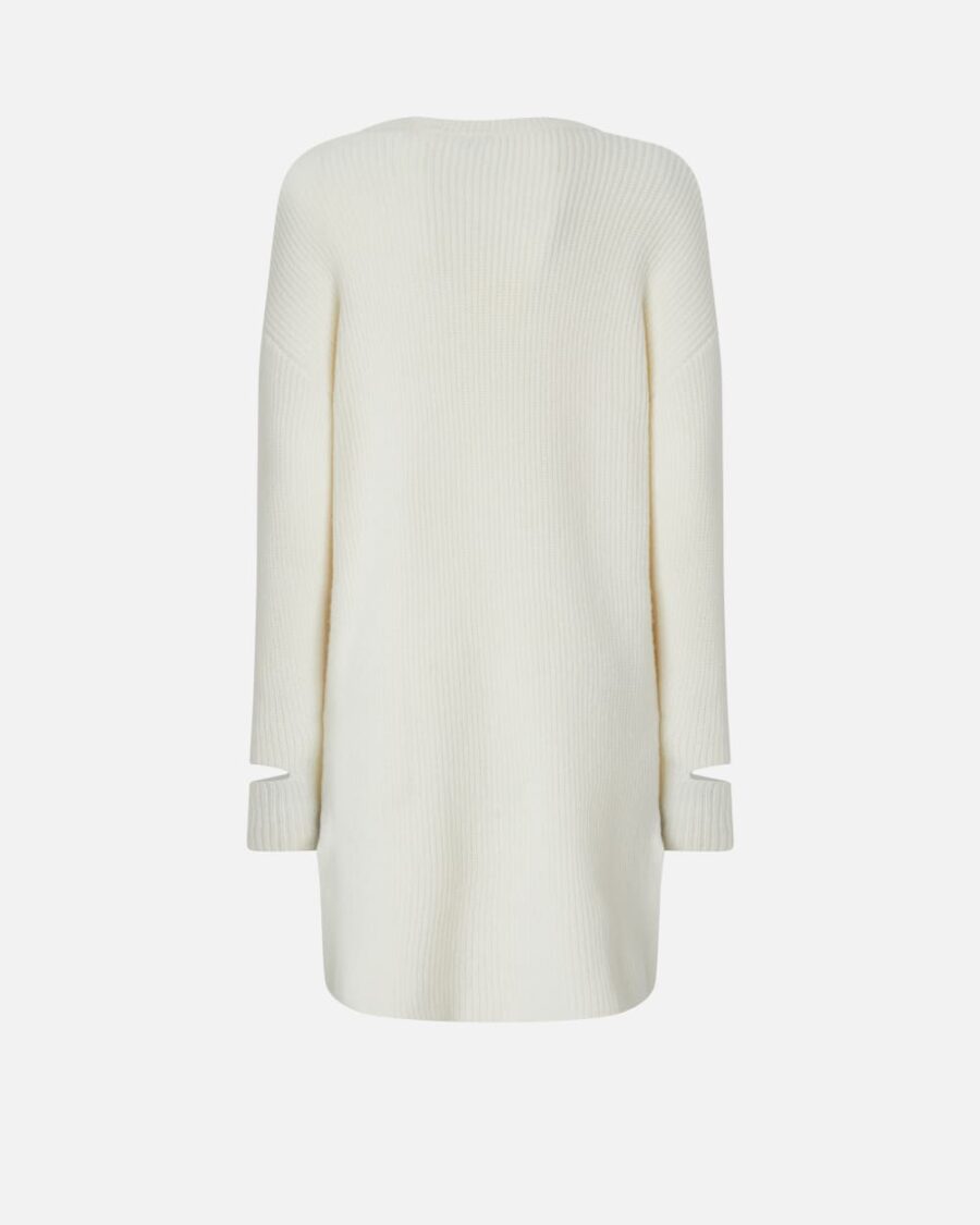 Abito corto in maglia con pizzo - immagine 2