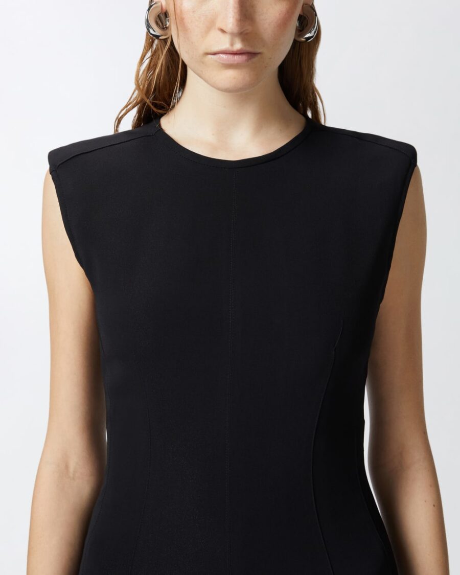 Sleeveless technical cady midi dress - Image 6