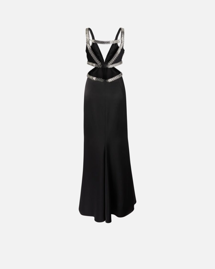 Elegant long dress with metallic embroidery - Image 2