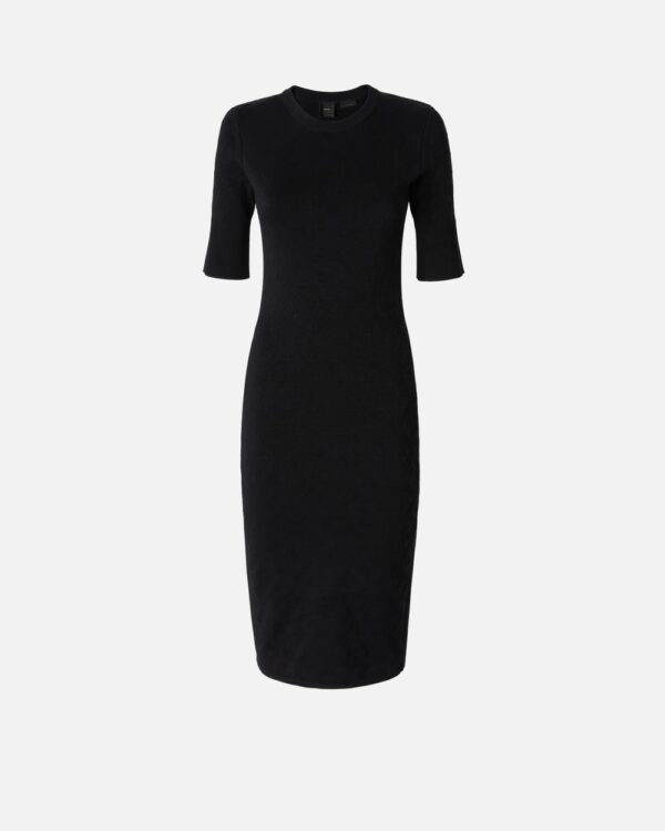 Abito midi aderente in maglia nero limousine