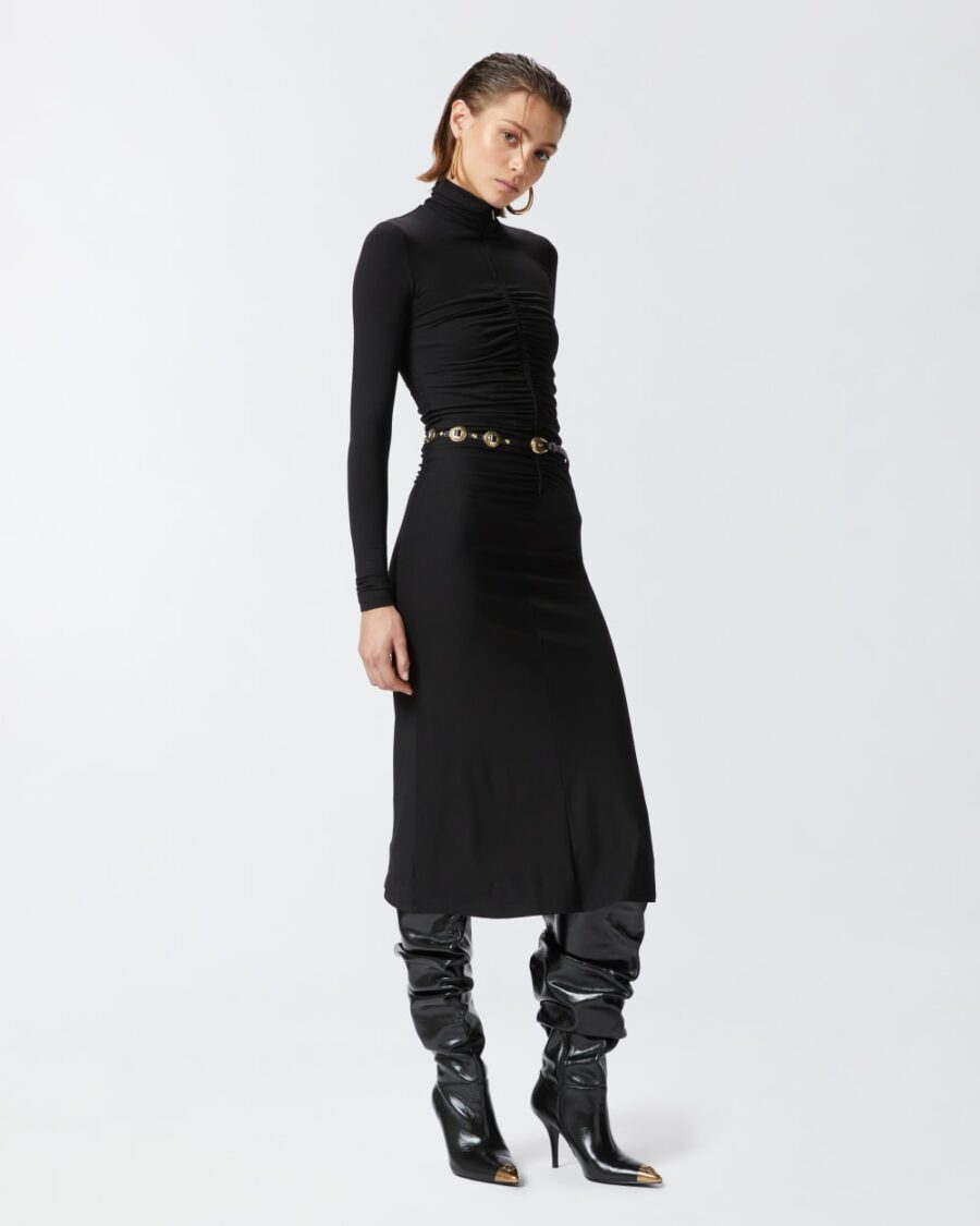 Abito midi in jersey con zip - immagine 4