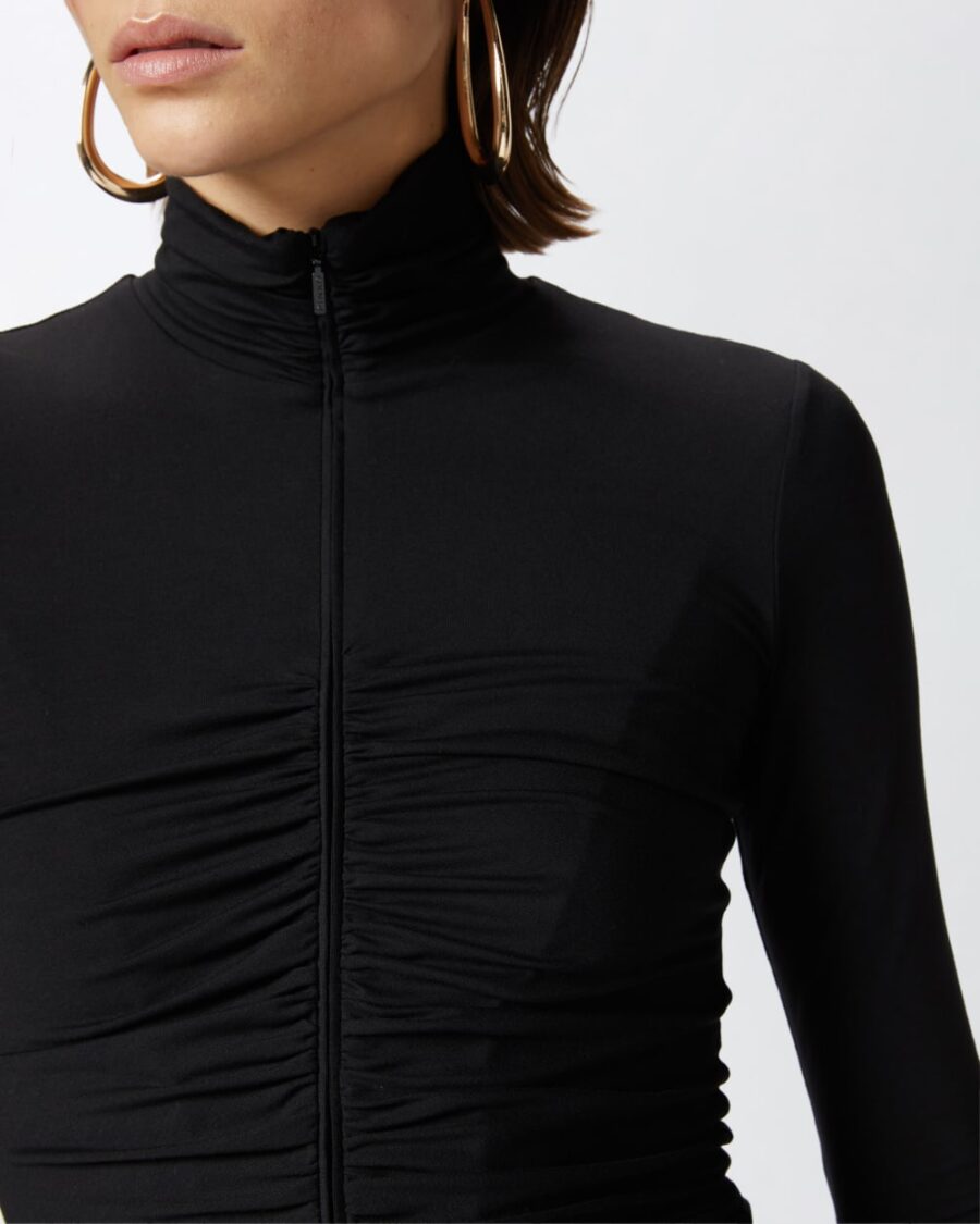 Abito midi in jersey con zip - immagine 5