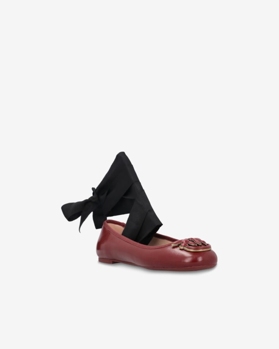 Ballerine in nappa con nastri rimovibili - immagine 3