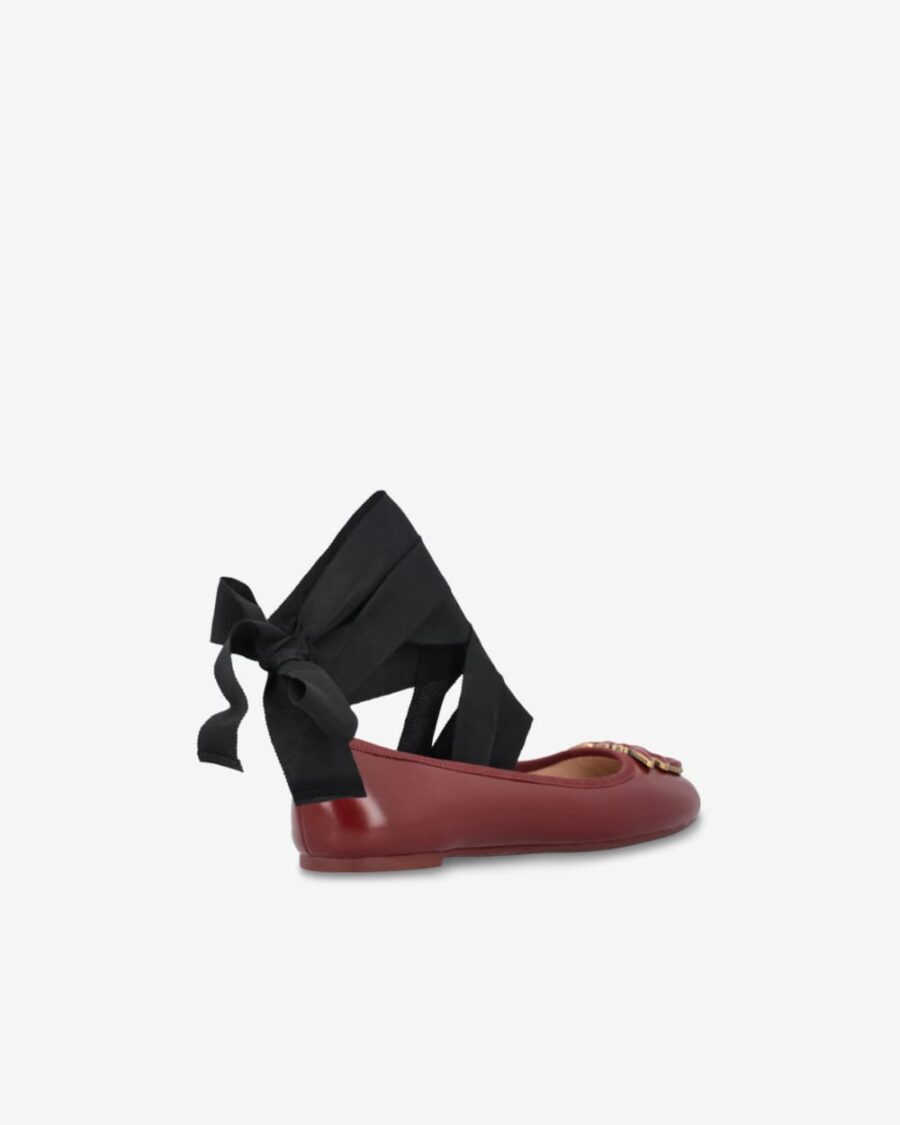 Ballerine in nappa con nastri rimovibili - immagine 4