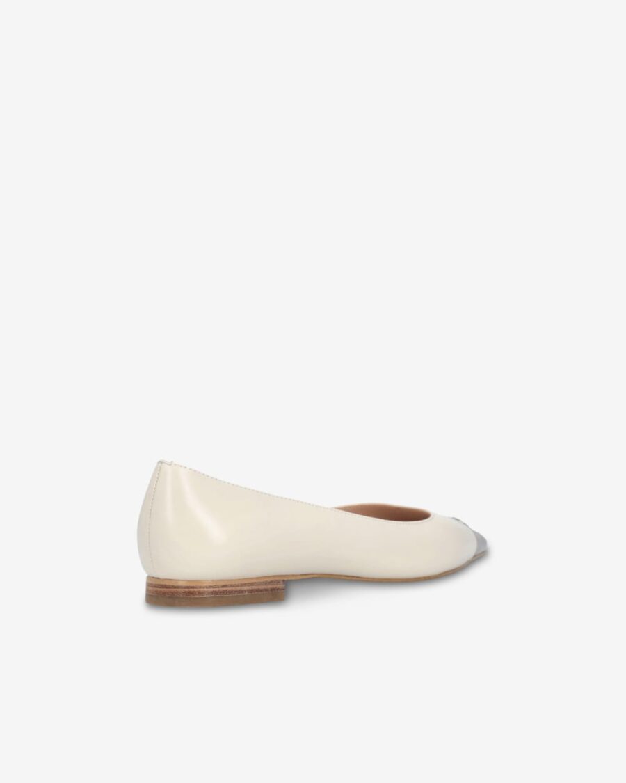 Nappa leather ballerinas with metal toe - Image 3