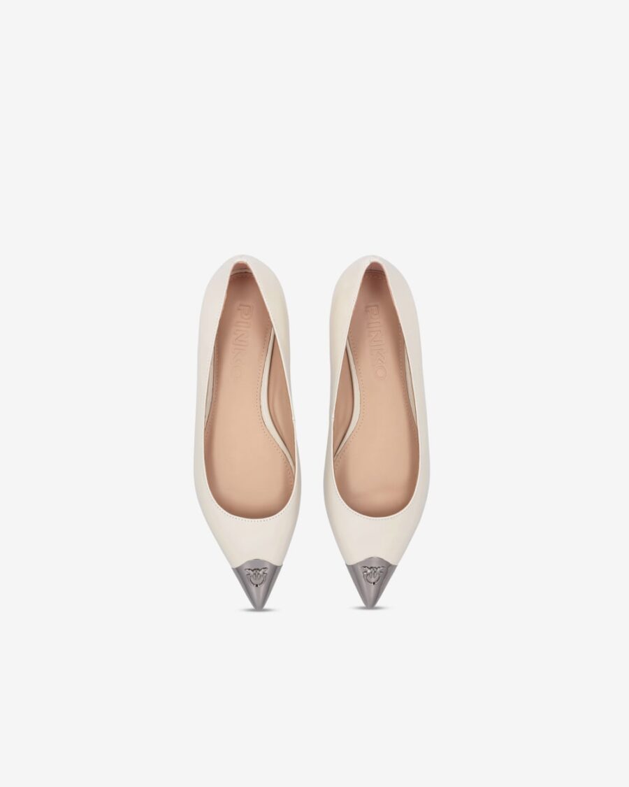 Nappa leather ballerinas with metal toe - Image 8