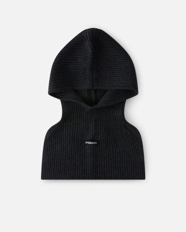 Berretto balaclava a costine dark grey