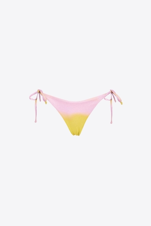 Bikini briefs with faded print giallo e rosa