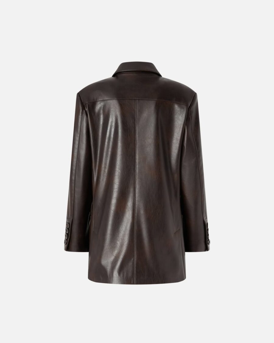 Blazer classico tessuto effetto pelle - immagine 2