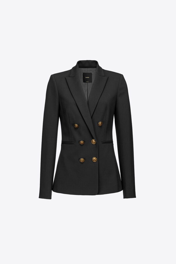 Blazer con bottoni gioiello nero limousine