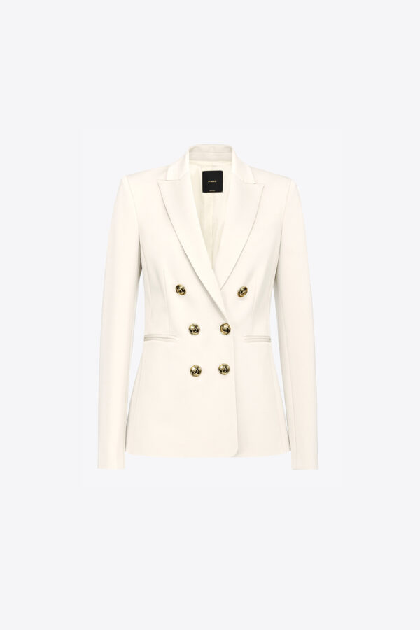 Blazer con bottoni gioiello  rosa fumo bianco