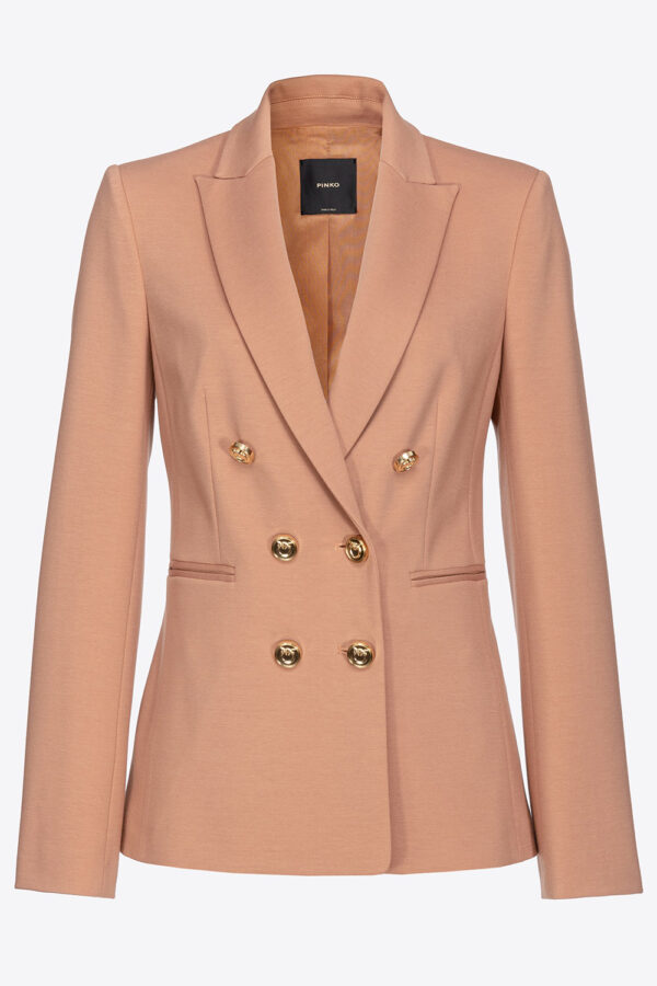 Blazer con bottoni in metallo mousse al moca