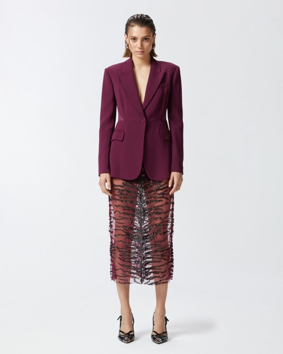 Blazer con inserto trasparente sulla schiena - immagine 4