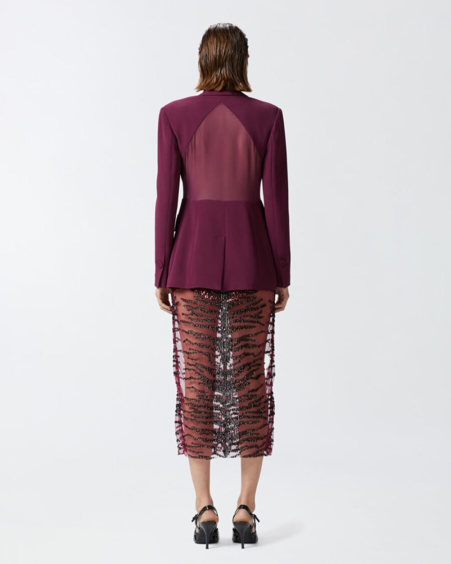 Blazer con inserto trasparente sulla schiena - immagine 5