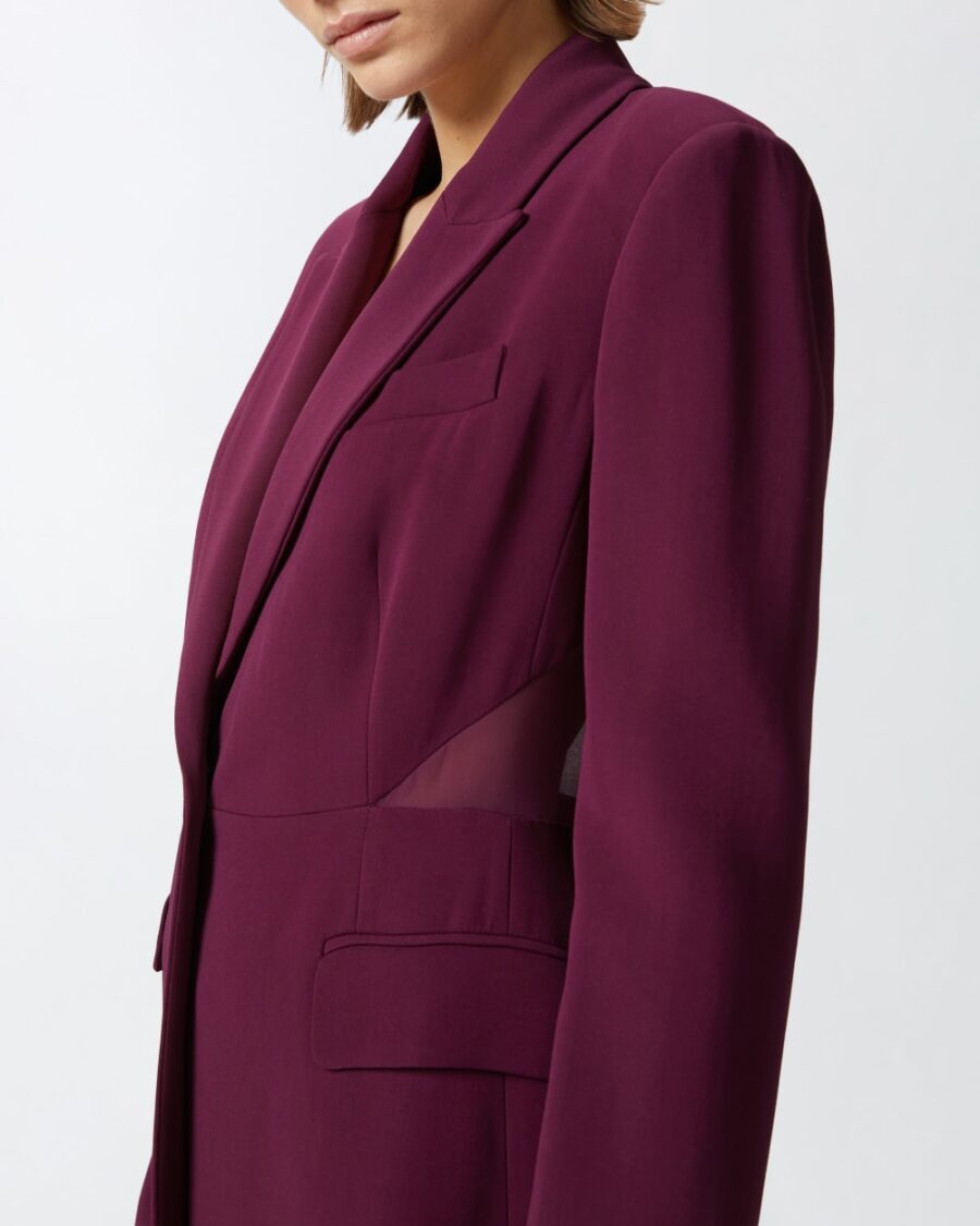 Blazer con inserto trasparente sulla schiena - immagine 6