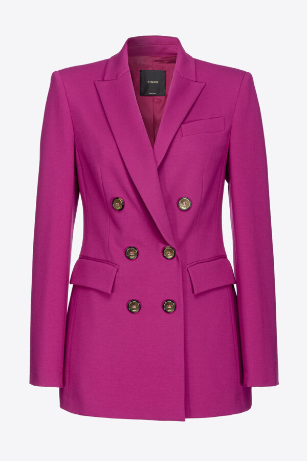 Blazer doppiopetto punto stoffa viola buganville