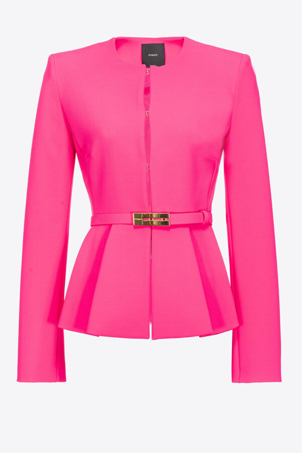Blazer elegante con cintura in crêpe barbabietola ch