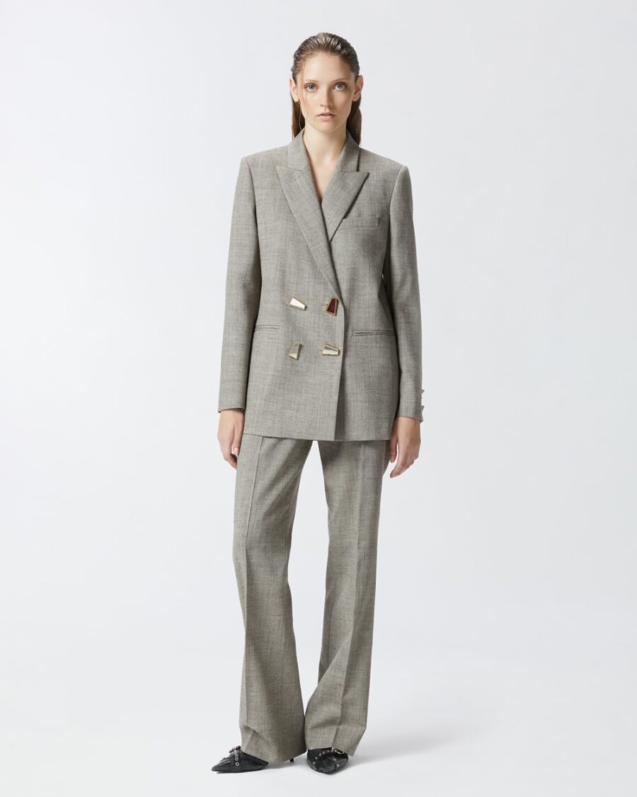 Cool wool blazer with geometric buttons - Image 4