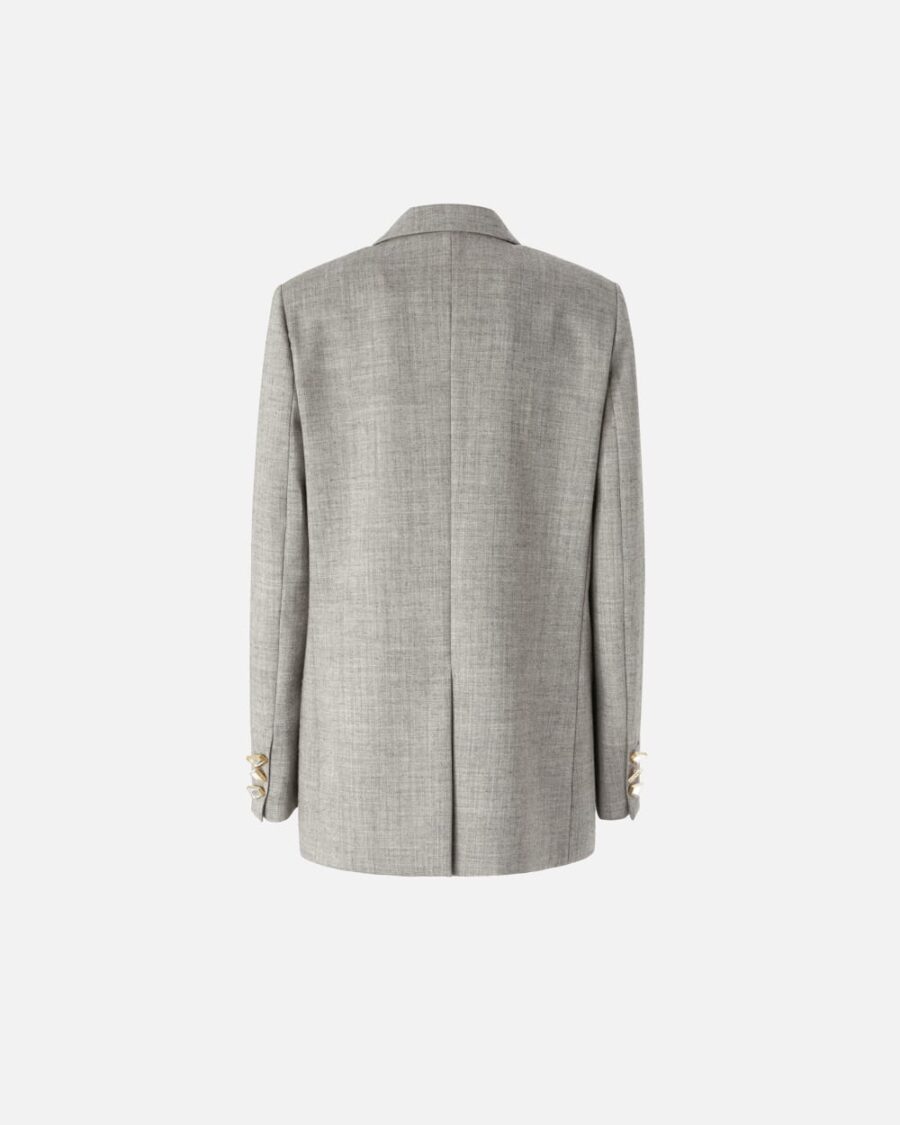 Cool wool blazer with geometric buttons - Image 2