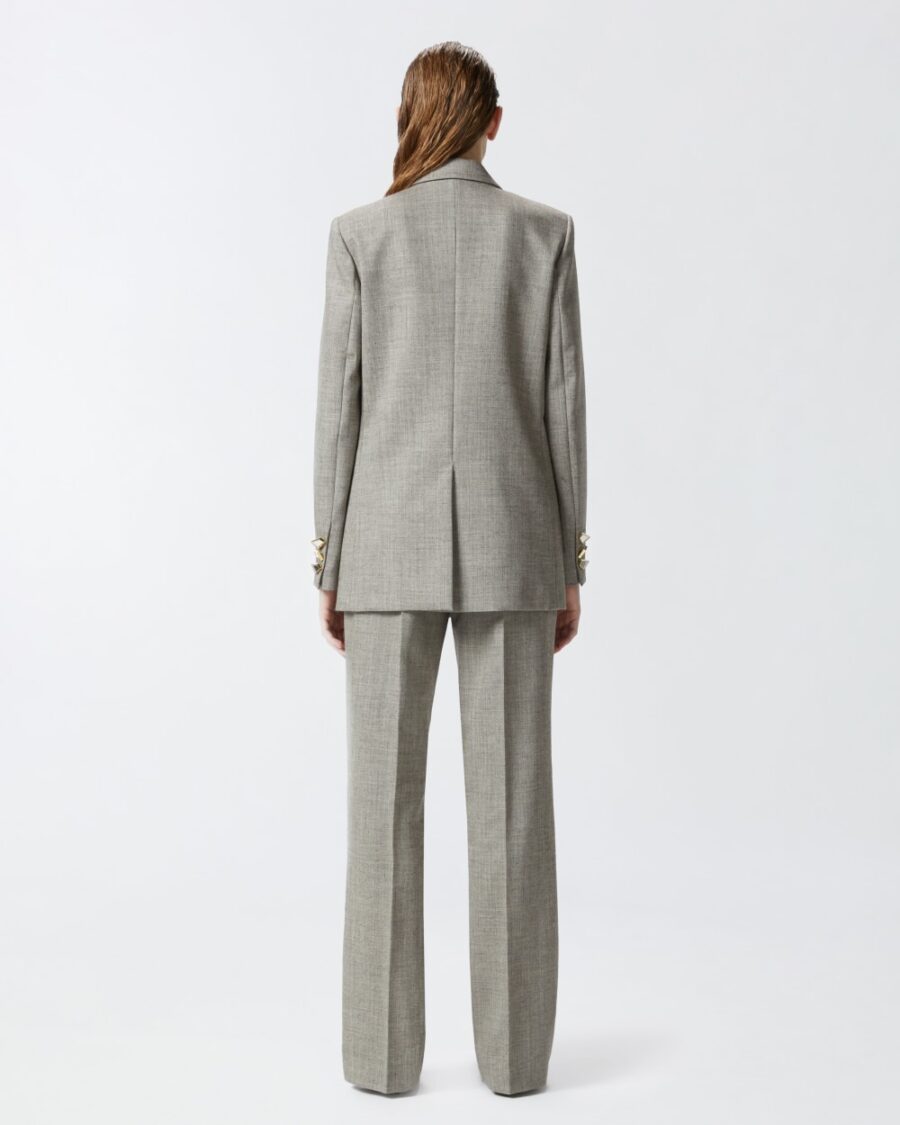 Cool wool blazer with geometric buttons - Image 5