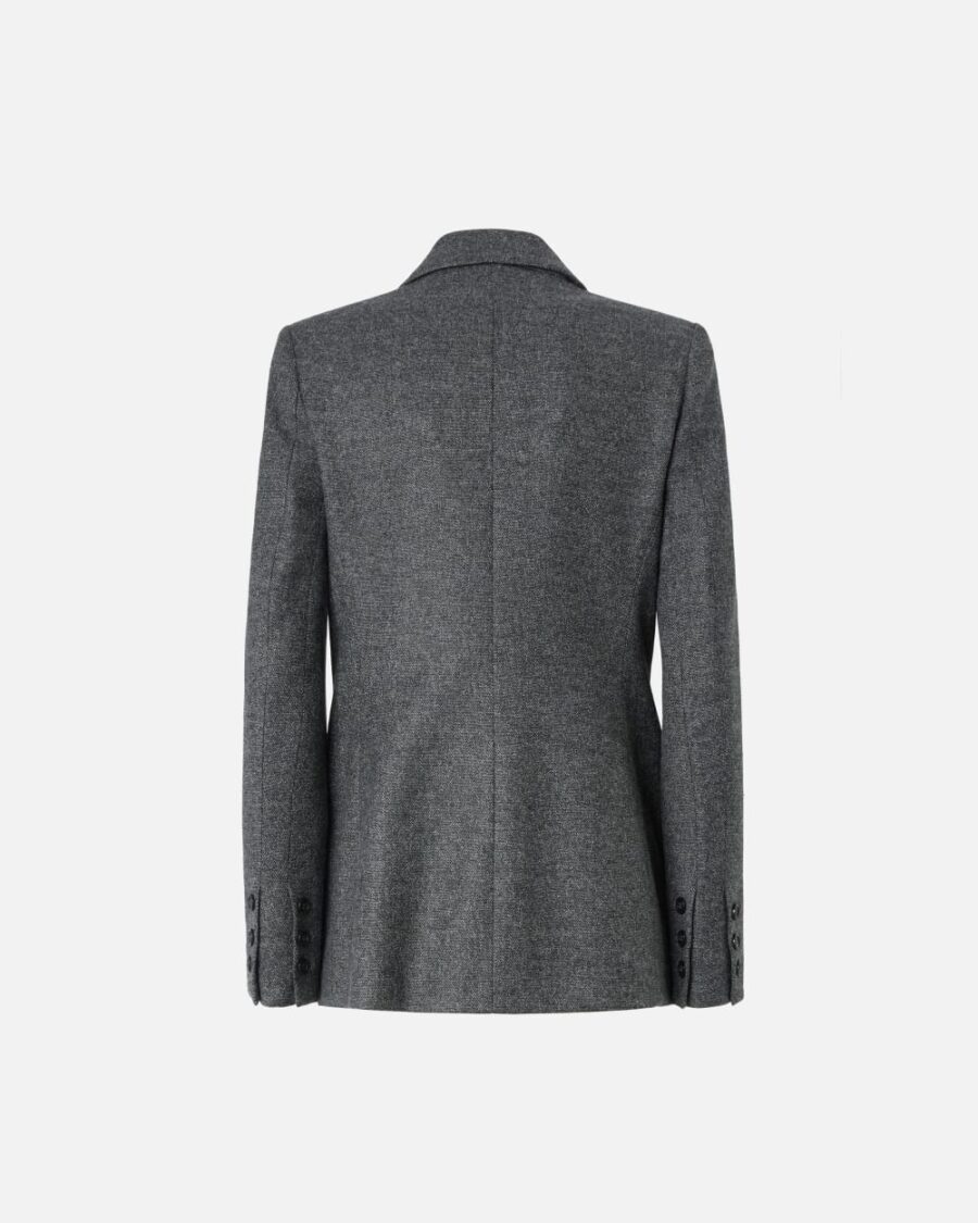 Salt and pepper patterned flannel blazer - Image 2