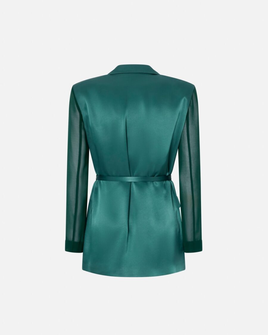Blazer lucido con maniche trasparenti - immagine 2