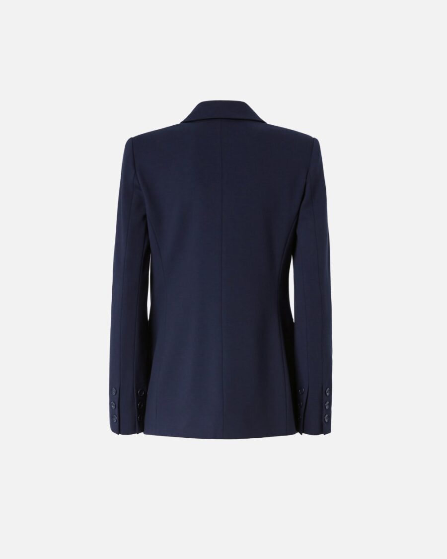 Blazer monopetto con spalle costruite - immagine 2