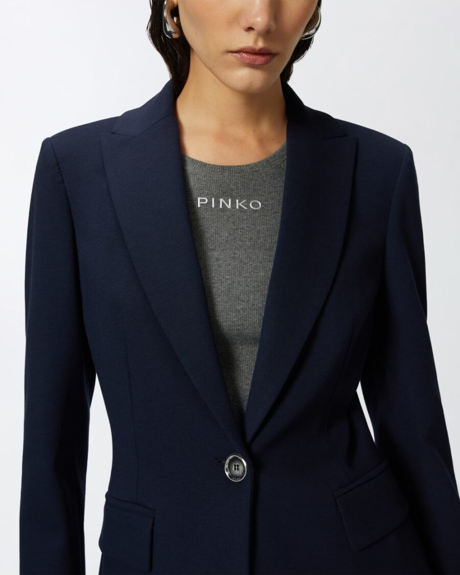 Blazer monopetto in tessuto tecnico - immagine 6