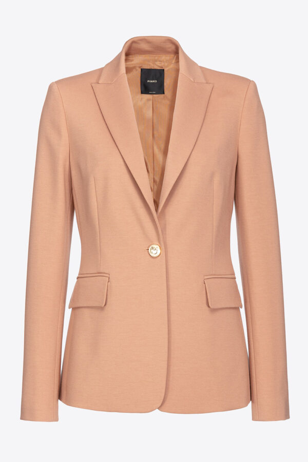 Blazer monopetto mousse al moca