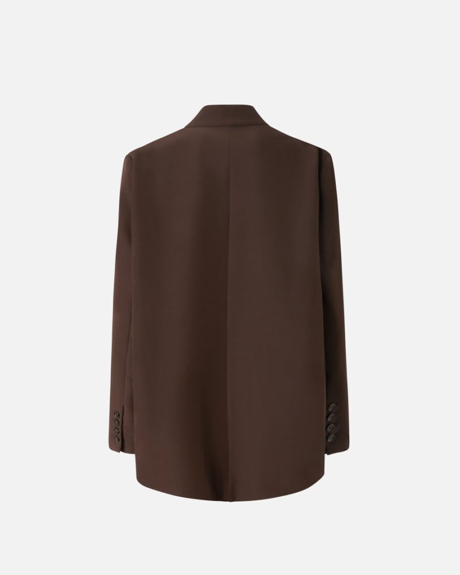 Blazer monopetto oversize in tessuto tecnico - immagine 2