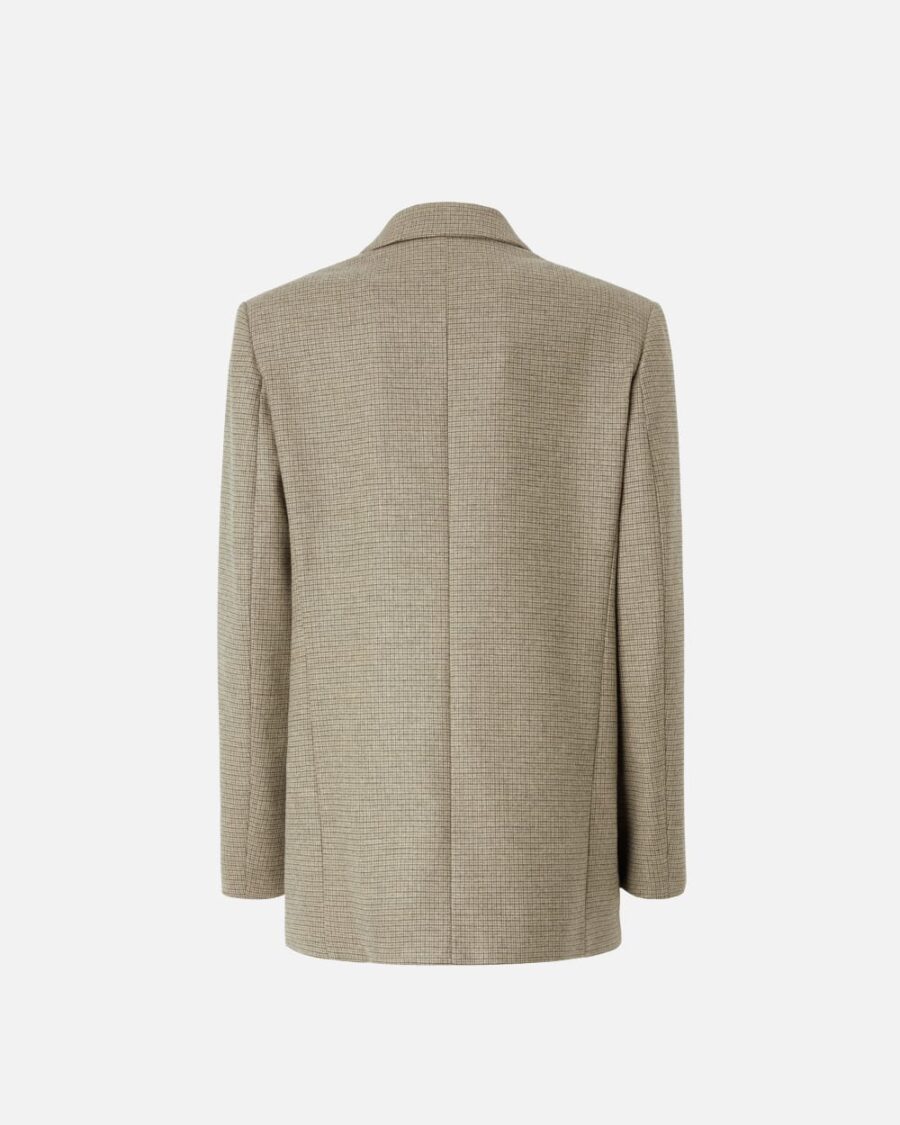 Blazer oversize doppiopetto a quadretti - immagine 2