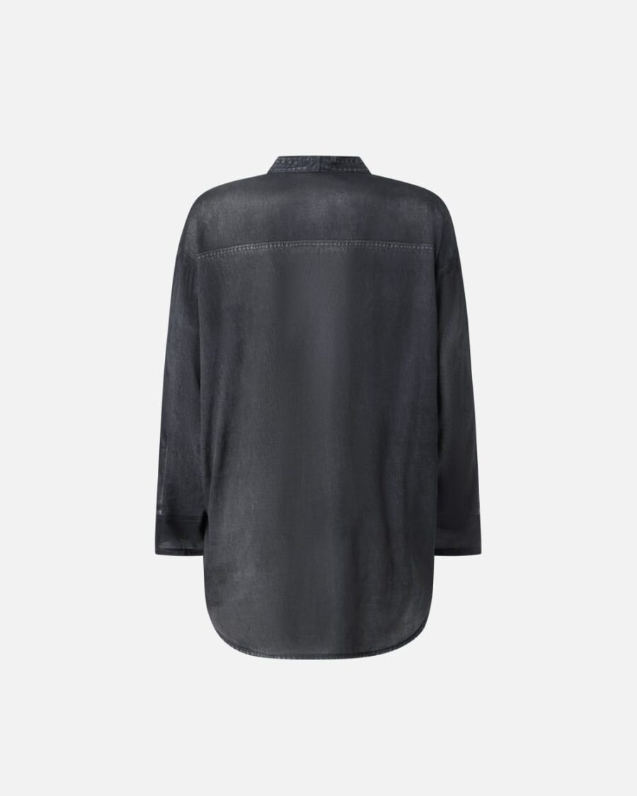 Blusa leggera stampa denim black - immagine 2