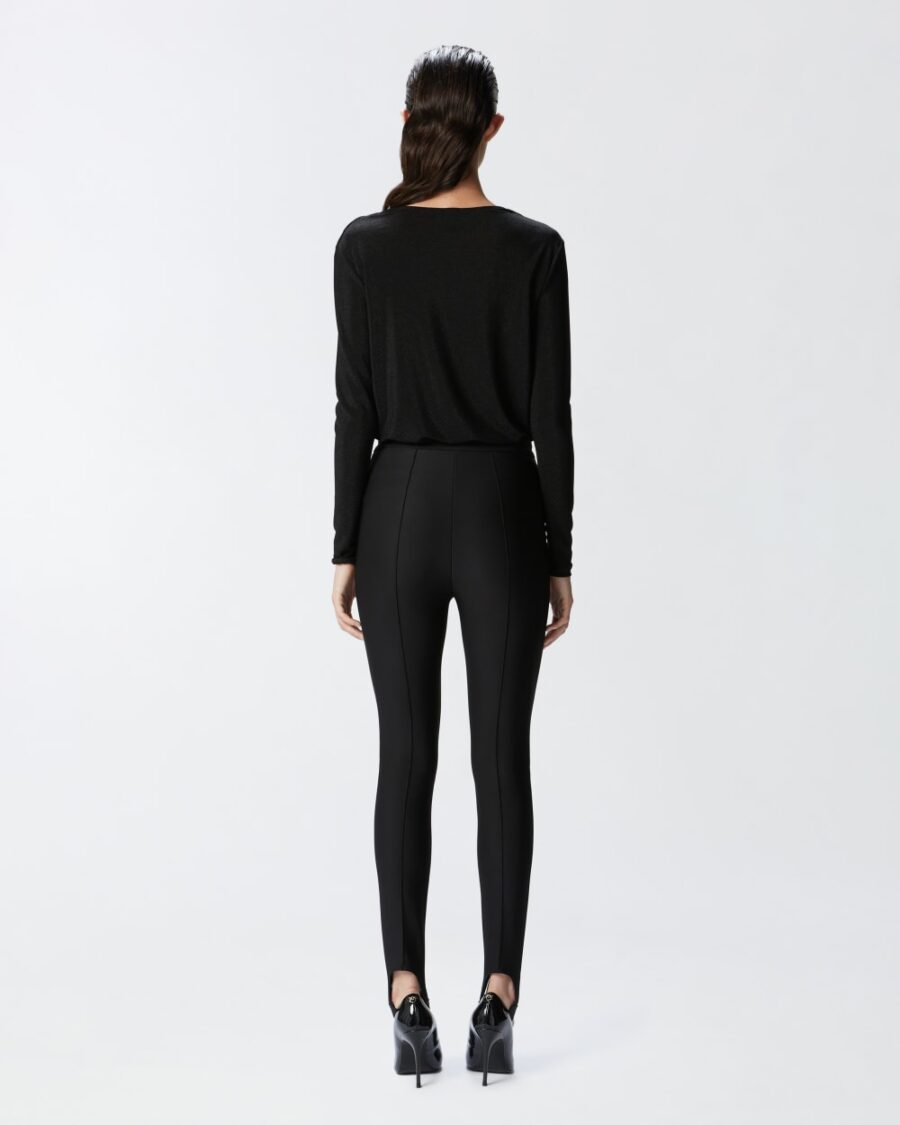 Body drappeggiato in maglia lurex metallizzata - immagine 5