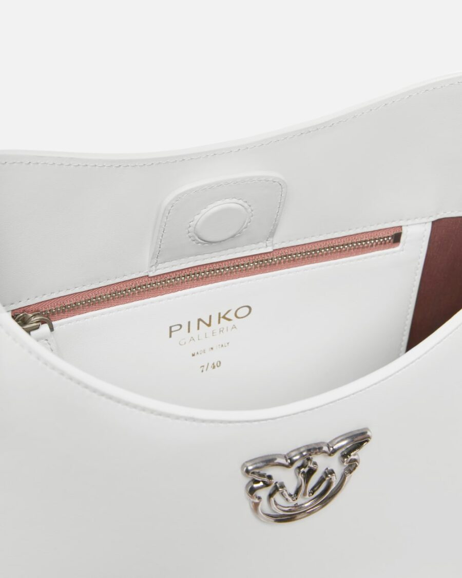 PINKO Galleria hobo shoulder bag in smooth leather - Image 4