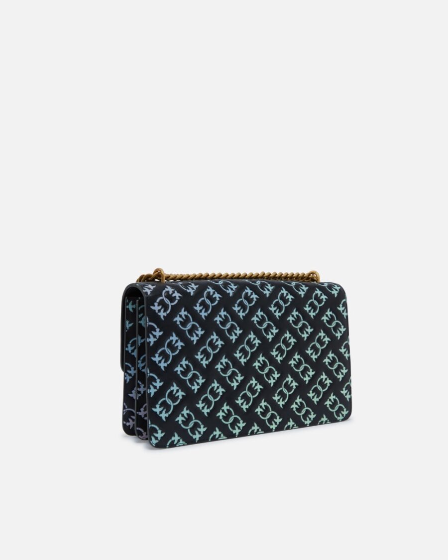 Borsa a tracolla con logo imprimè multicolore Love Bag - immagine 2