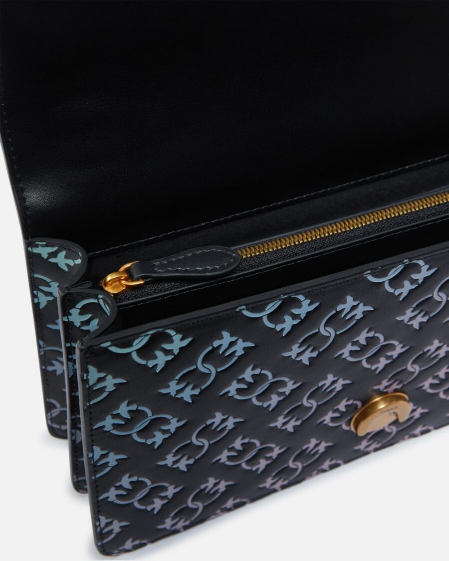 Borsa a tracolla con logo imprimè multicolore Love Bag - immagine 4