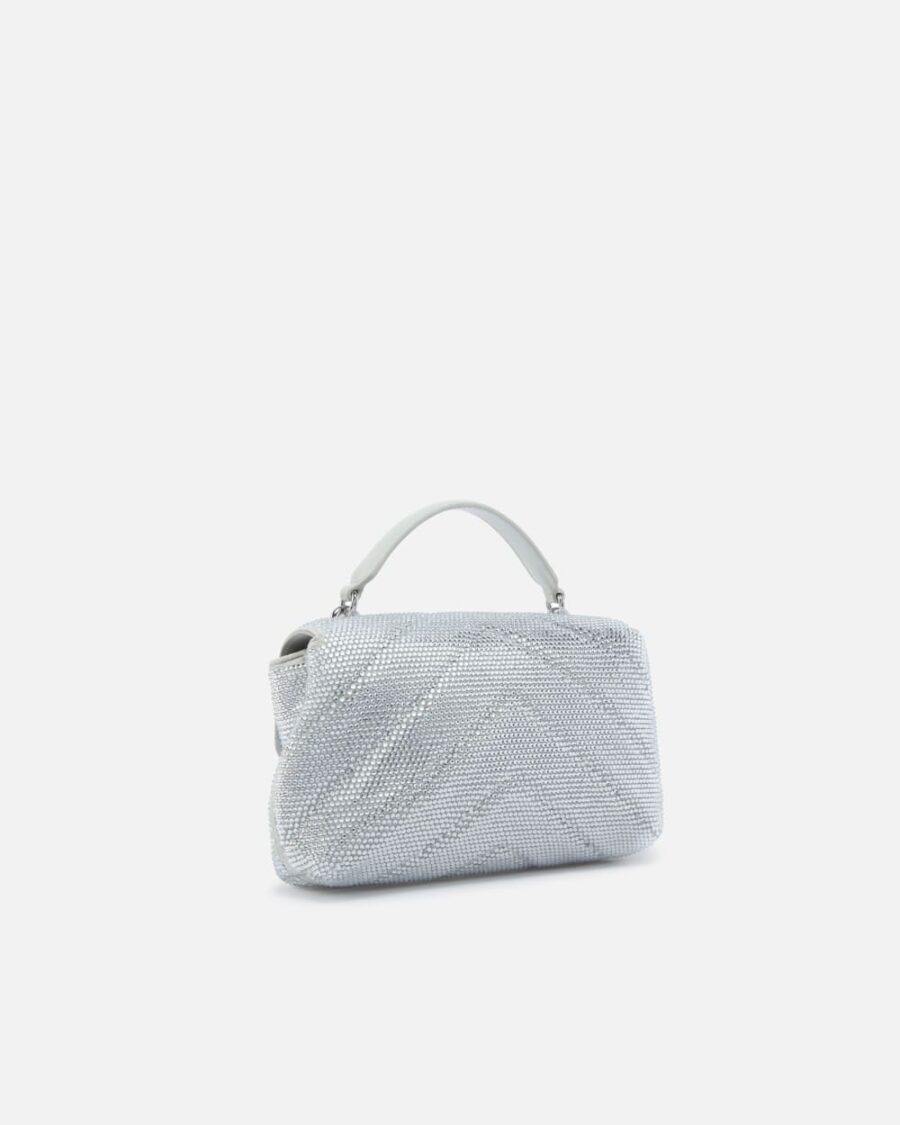 Soft quilted Mini Love Bag Puff crossbody bag with rhinestones - Image 2