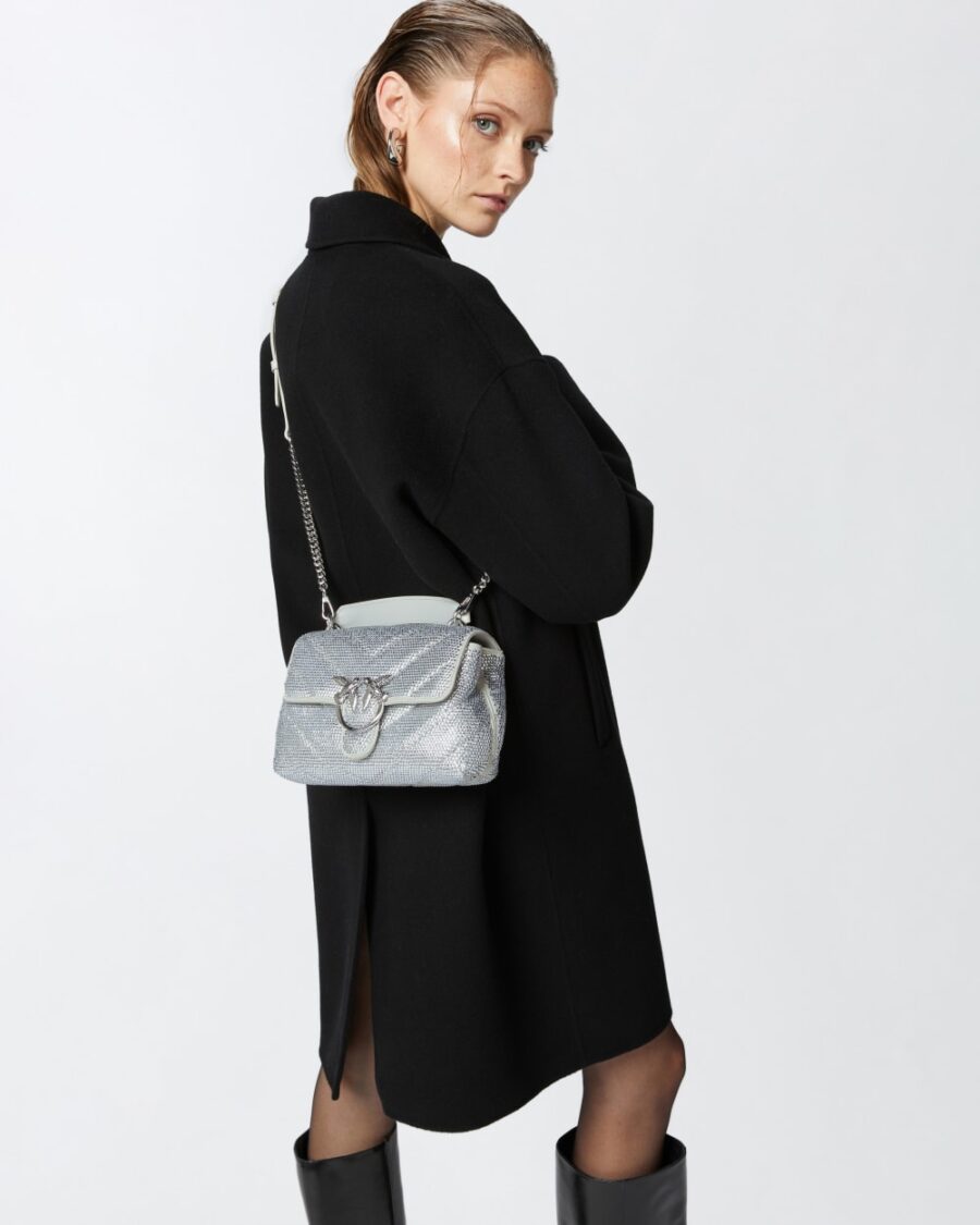 Soft quilted Mini Love Bag Puff crossbody bag with rhinestones - Image 6