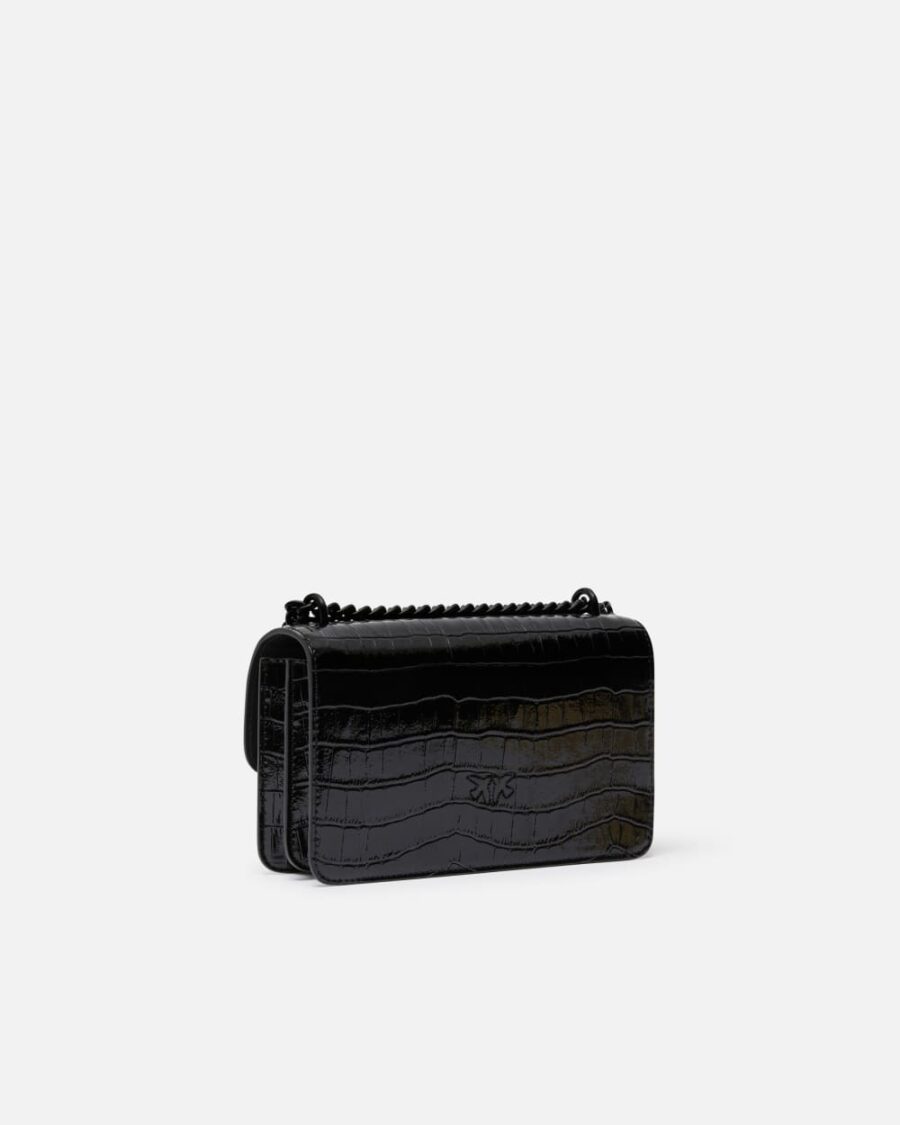 Love Bag all-black patent crossbody bag - Image 2