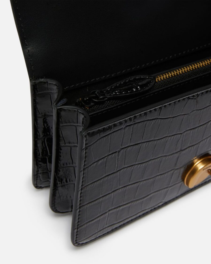 Love Bag all-black patent crossbody bag - Image 4