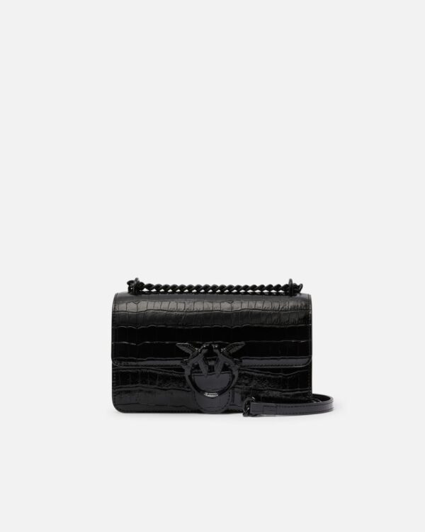 Borsetta a tracolla Love Bag vernice total black nero limousine block color