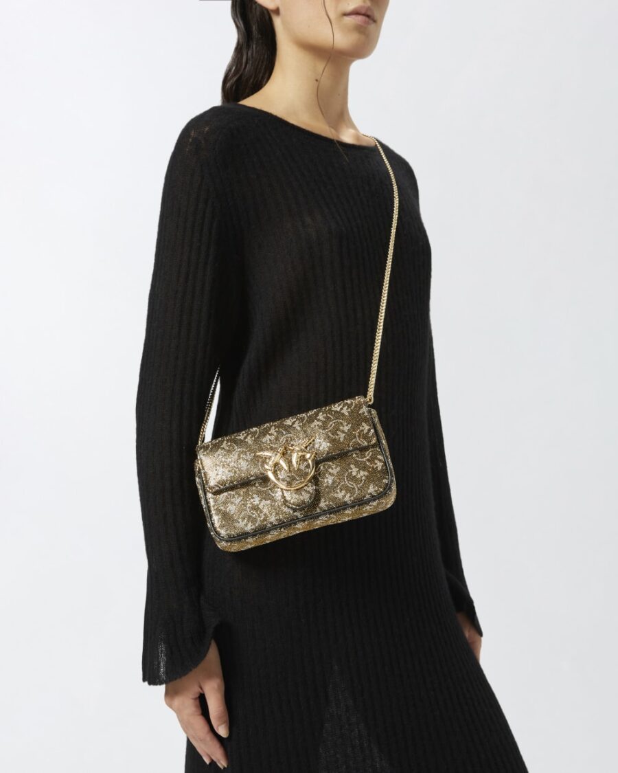 Love Bag with rhinestones and removable shoulder strap - Image 6