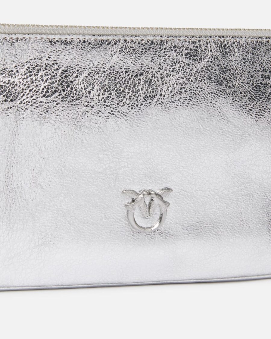 Laminated leather clutch with shoulder strap - Image 3