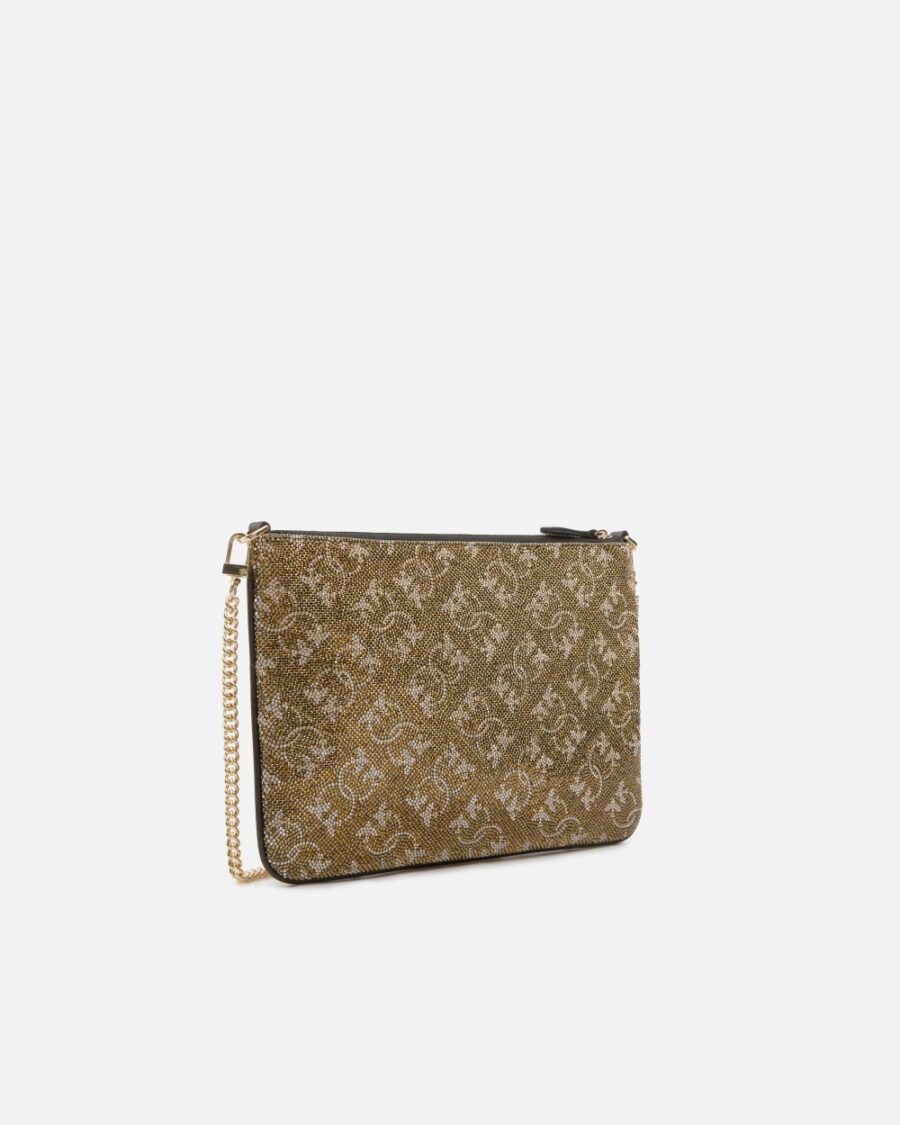 Rhinestoned Monogram clutch with shoulder strap - Image 2